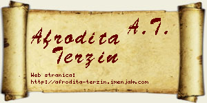 Afrodita Terzin vizit kartica